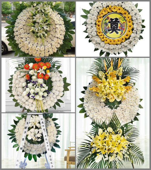 湖北黄冈市黄梅县停前镇周塘村花圈速递
