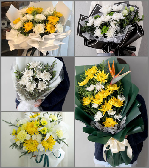 湖北黄冈市黄梅县停前镇周塘村白事花束代送